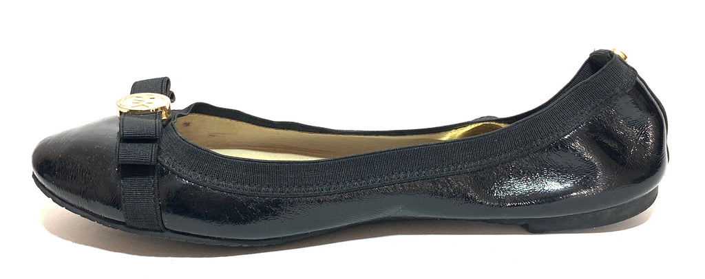 Michael Kors Black Patent Leather Ballet Flats | Pre Loved |
