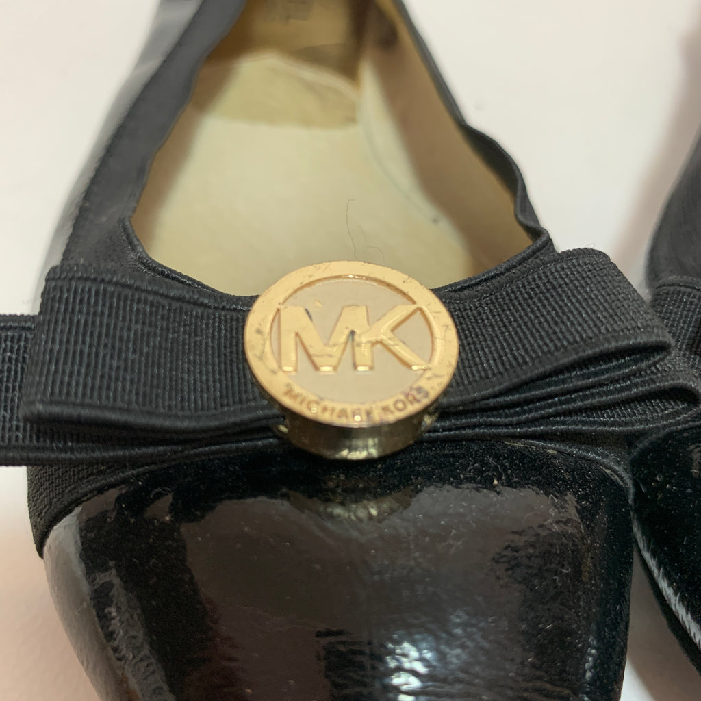 Michael Kors Black Patent Leather Ballet Flats | Pre Loved |