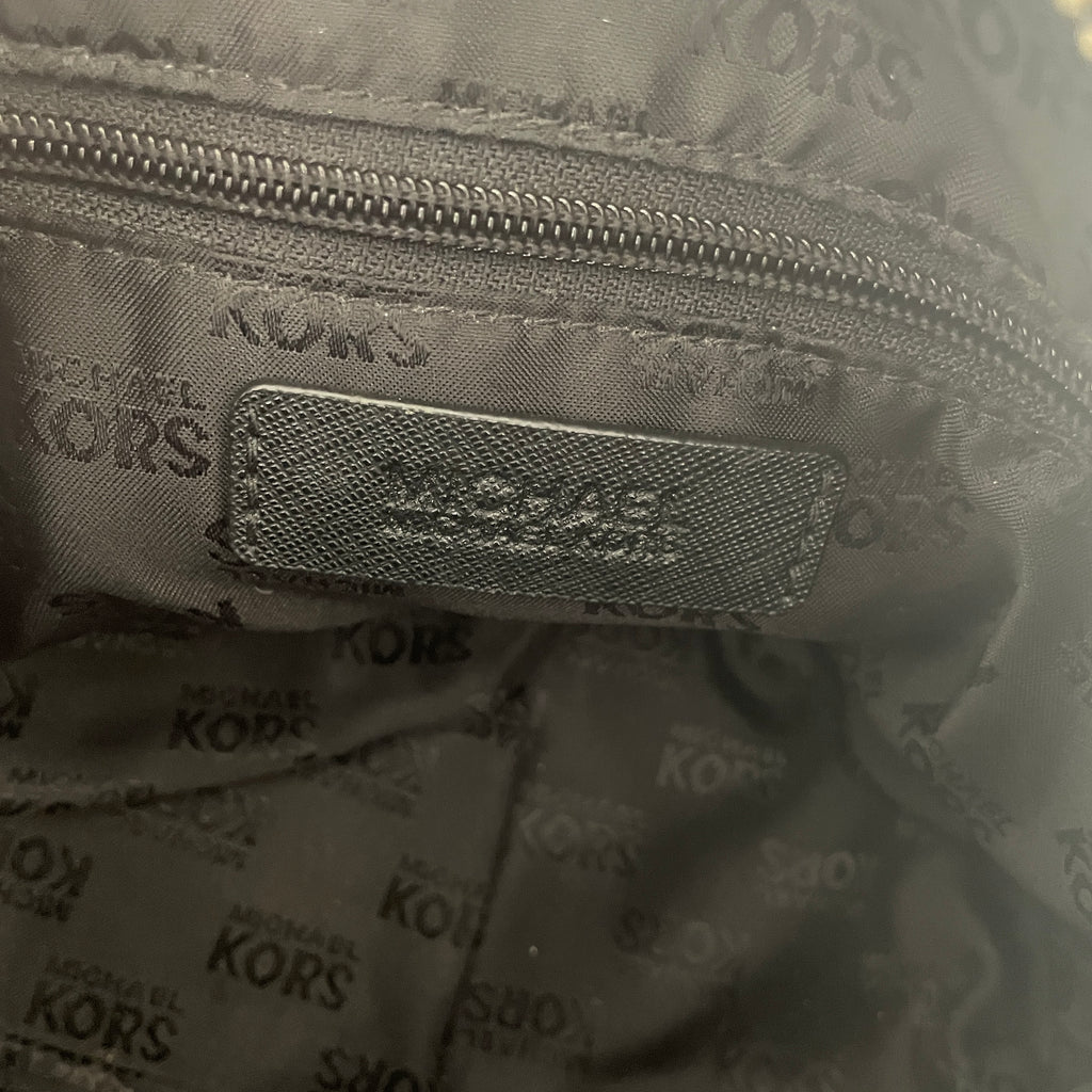 Michael Kors Black Leather Dome Crossbody Bag | Pre Loved |