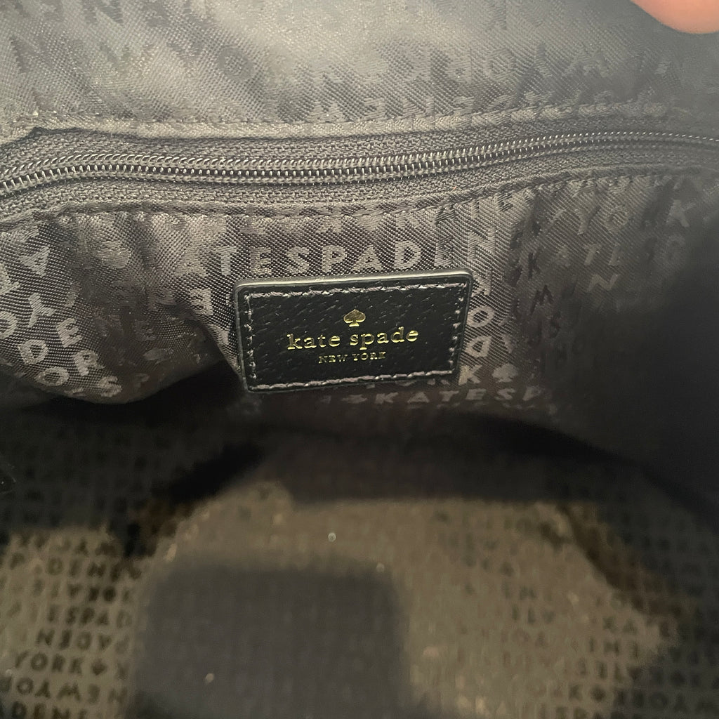 Kate Spade Black Leather Dome Satchel | Pre Loved |