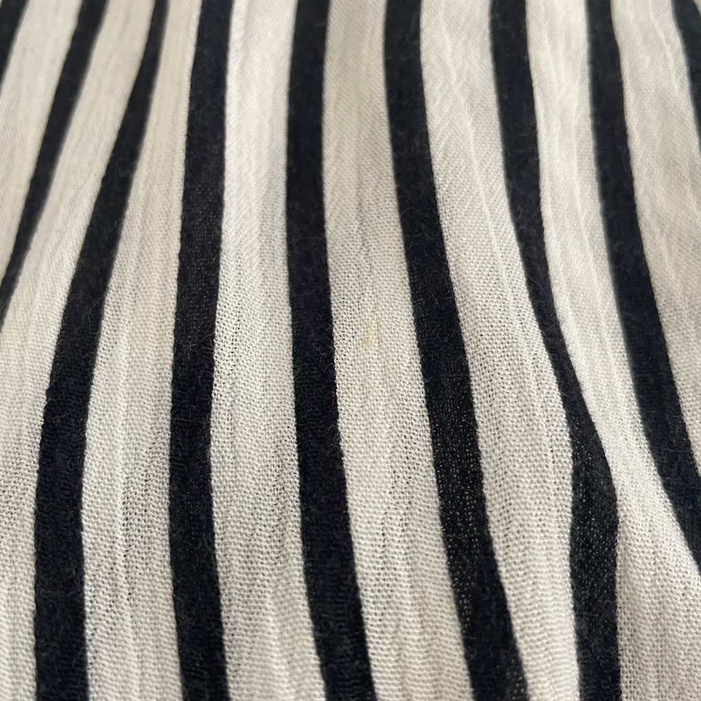 ZARA Black & White Striped Blouse | Gently Used |