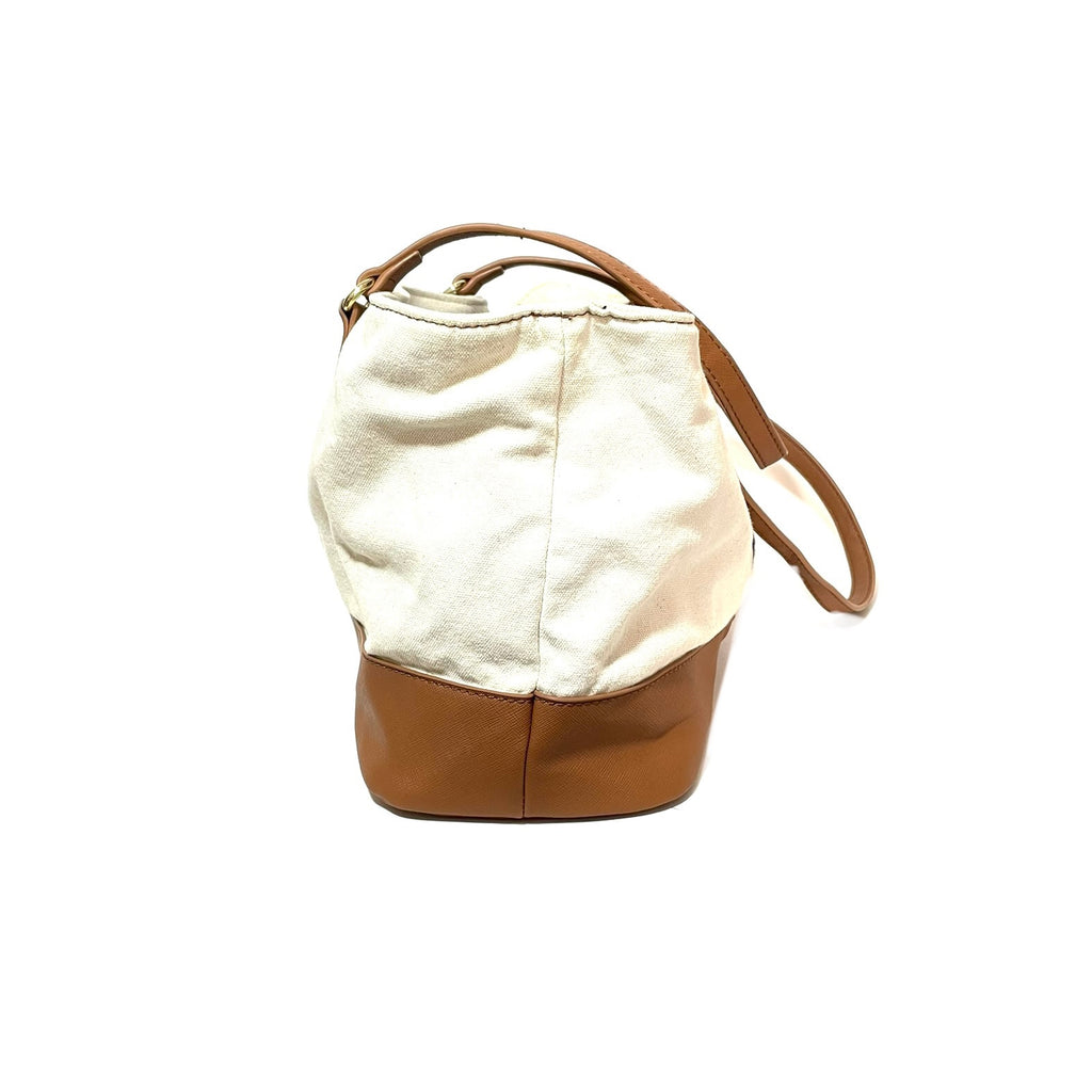 Tommy Hilfiger Cream Canvas Tote | Pre Loved |