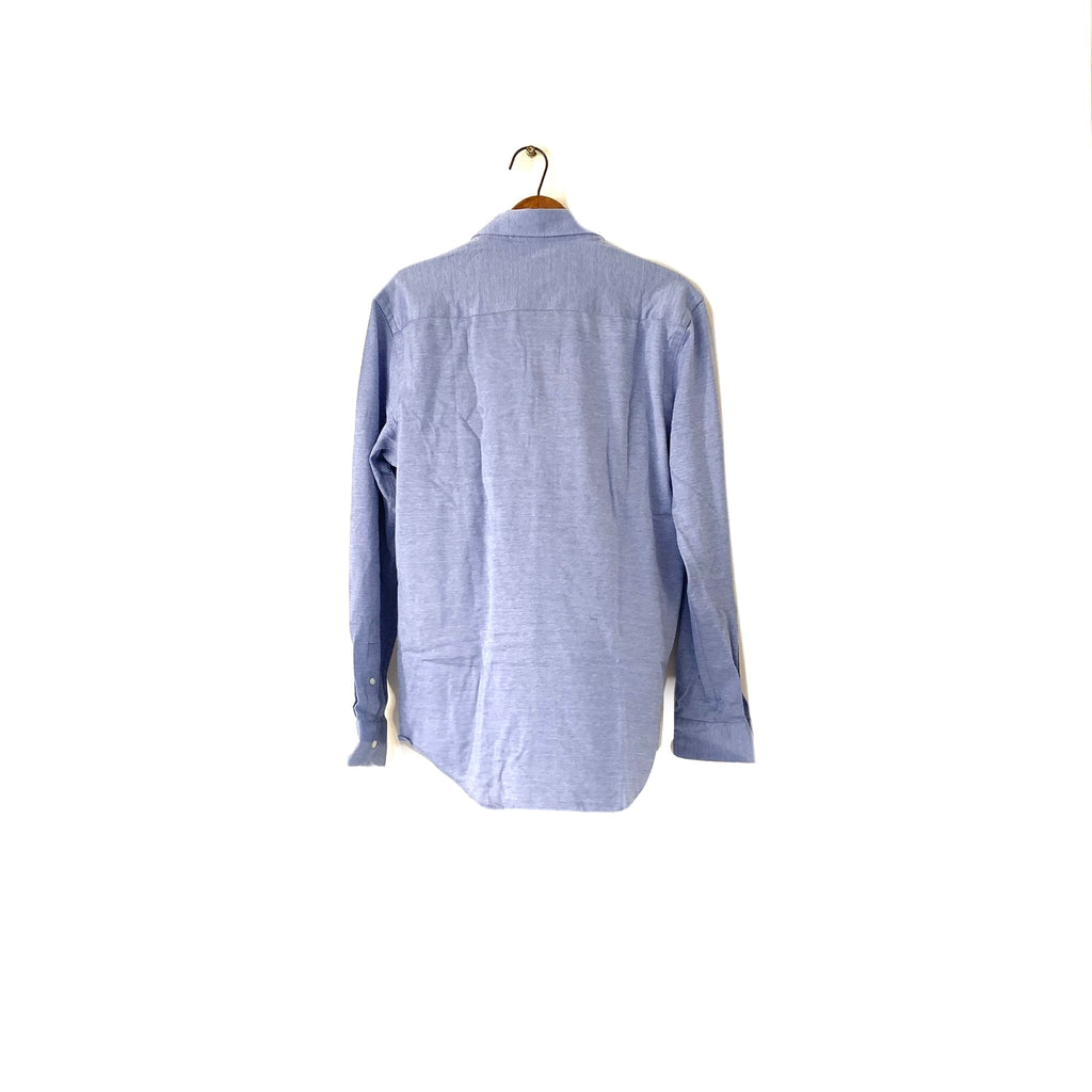 ZARA Men's Blue Long-Sleeved Collared Shirt | Brand New |