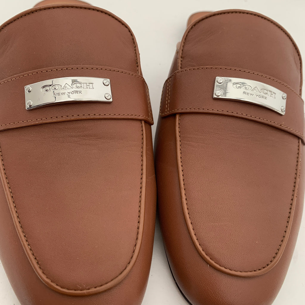 Coach Brown Leather Mules | Gently Used |