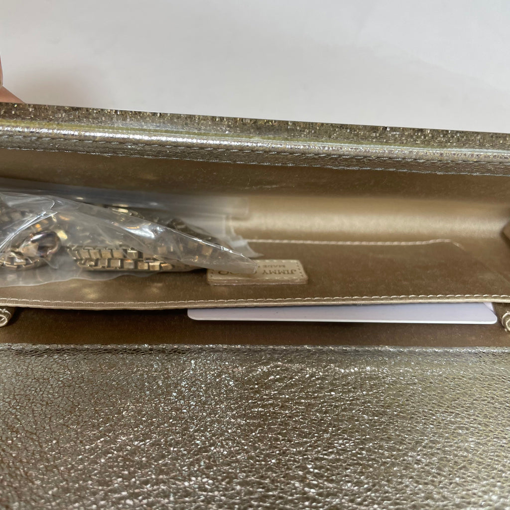 Jimmy Choo 'Sweetie' Silver Glitter Acrylic Clutch Bag | Gently Used |