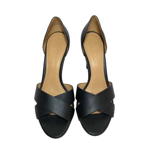 Charles & Keith Black Criss-cross Heels | Gently Used |