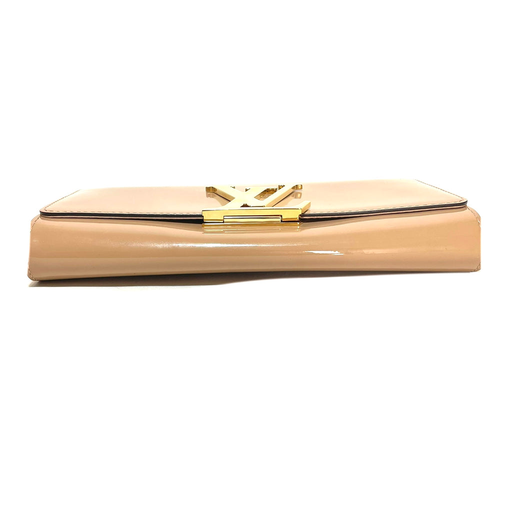 Louis Vuitton Beige Vernis Leather Louise Clutch Bag | Gently Used |