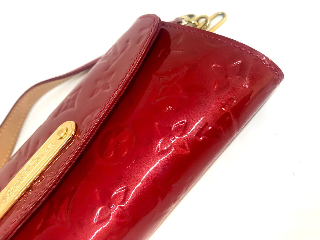 Louis Vuitton Red Monogram Vernis Sunset Boulevard Bag | Pre Loved |
