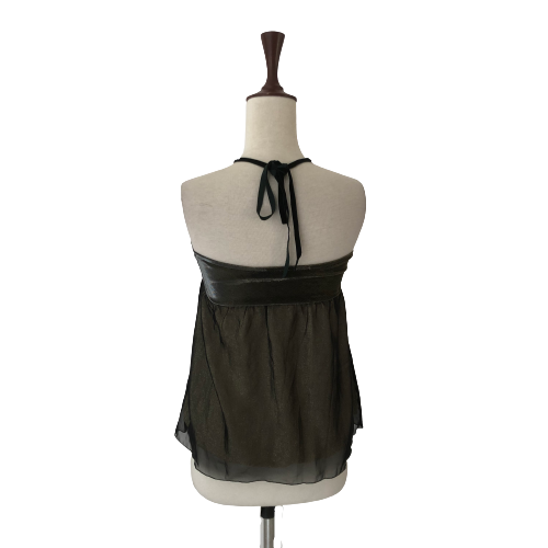 SEED Bronze Glitter Halter-neck Top | Gently Used |