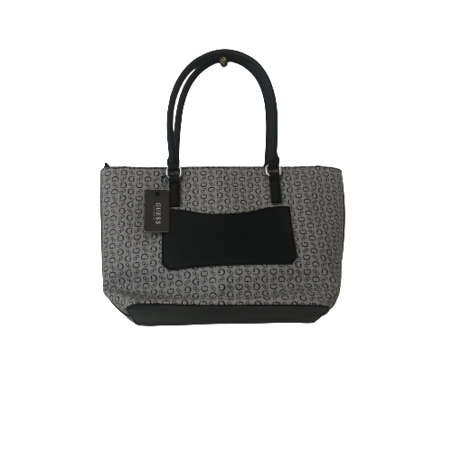 Guess Black and Grey Monogram Shoulder Bag | Brand New |