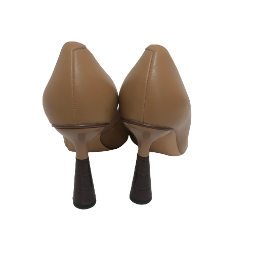 Charles & Keith Brown Pointed Pumps | Pre Loved |