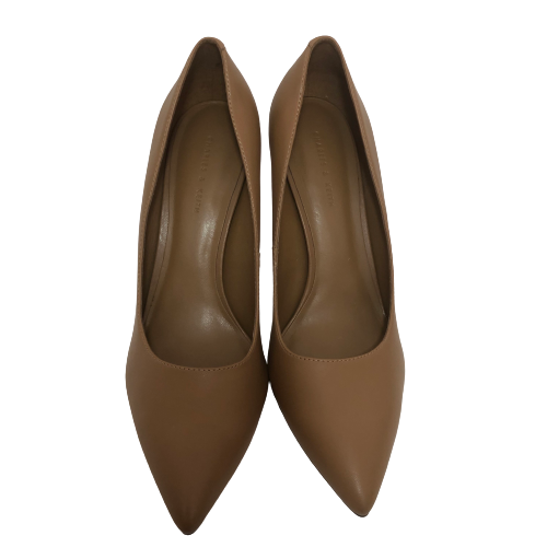 Charles & Keith Brown Pointed Pumps | Pre Loved |