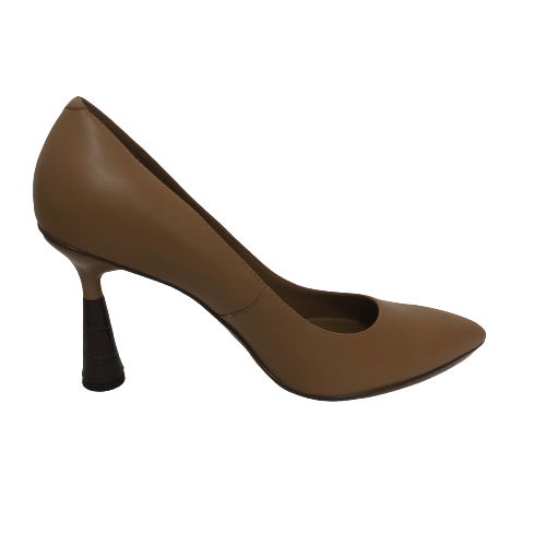 Charles & Keith Brown Pointed Pumps | Pre Loved |