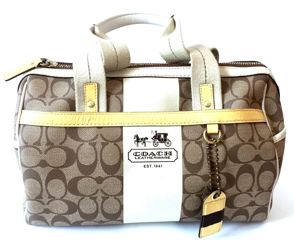 Coach Signature Collection Canvas with Leather Trim Tote | Gently Used | - Secret Stash