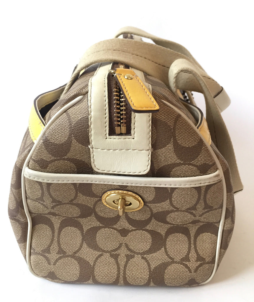 Coach Signature Collection Canvas with Leather Trim Tote | Gently Used | - Secret Stash