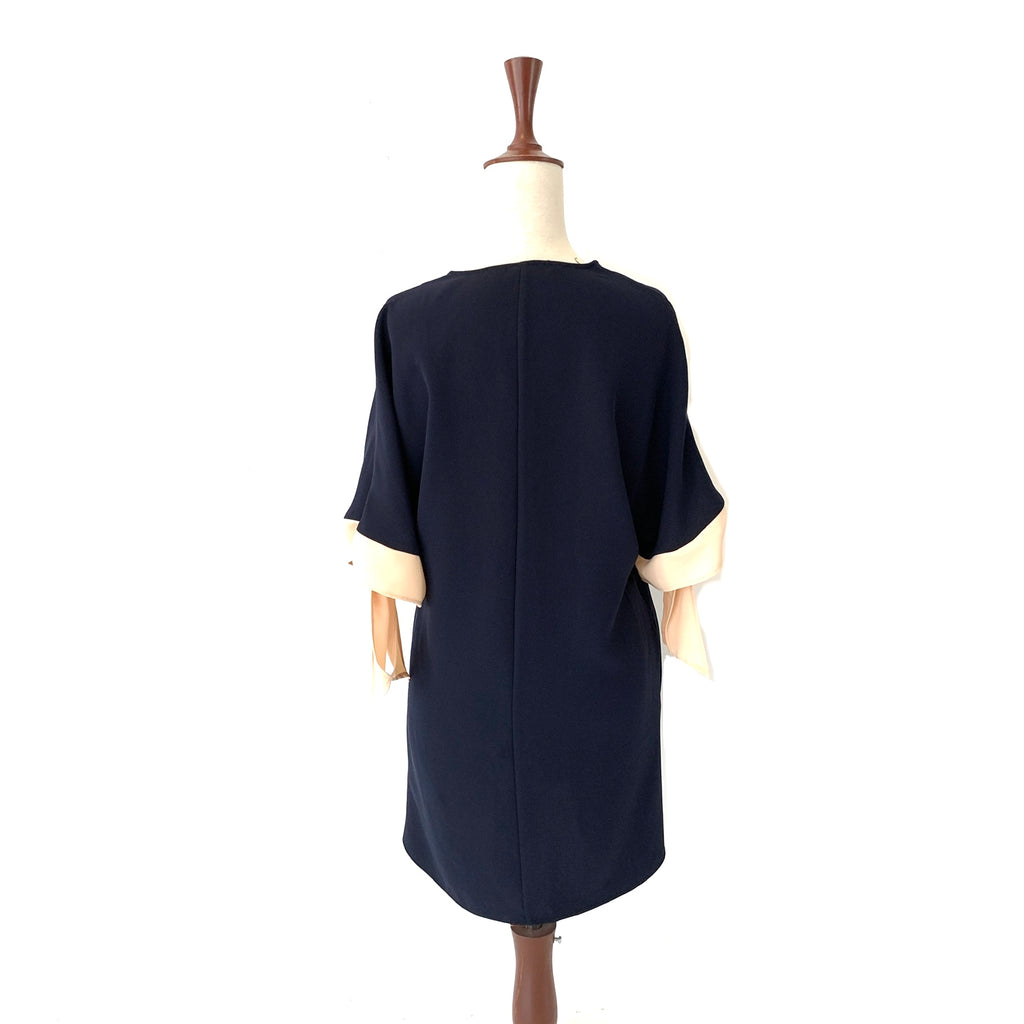 ZARA Blue Long Top with Peach Cuffs | Gently Used |