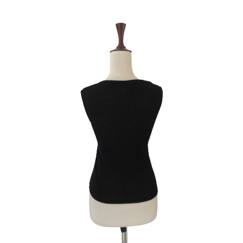 H&M Black Sleeveless Front Knot Top | Pre Loved |