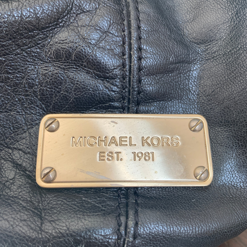 Michael Kors Black Leather Tote Bag | Pre Loved |