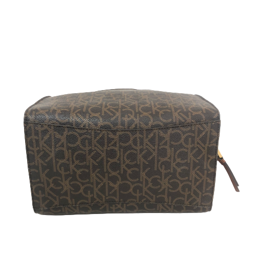 Calvin Klein Brown Monogram Satchel | Like New |