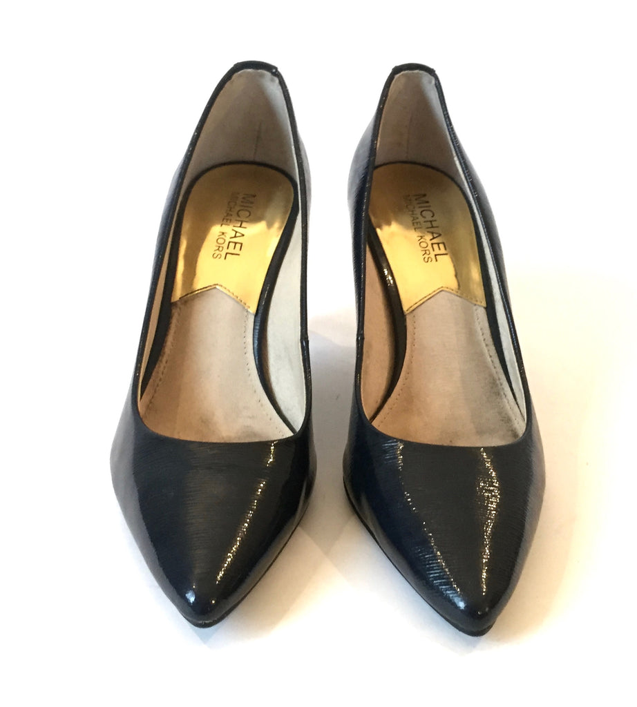 Michael Kors Navy Leather Pumps | Gently Used |