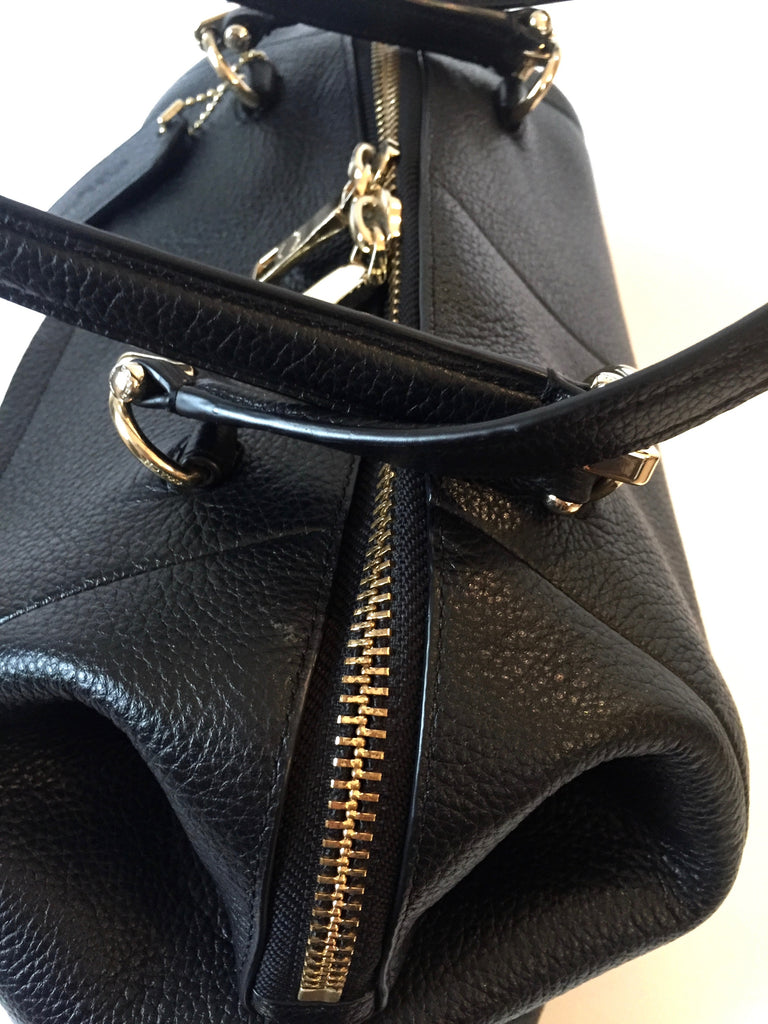Coach Black Leather Tote Bag | Gently Used | - Secret Stash