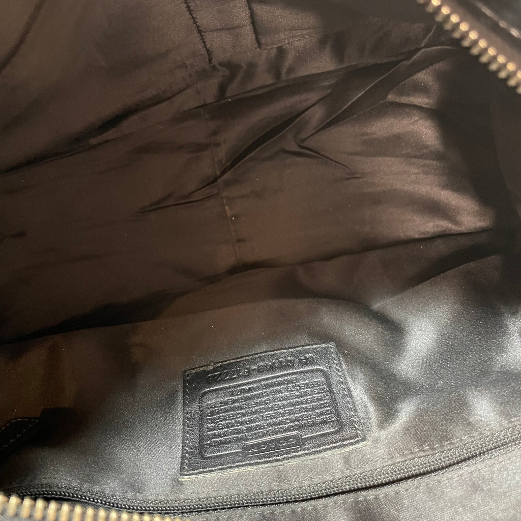 Coach Black Patent Leather Monogram Shoulder Bag | Pre Loved |