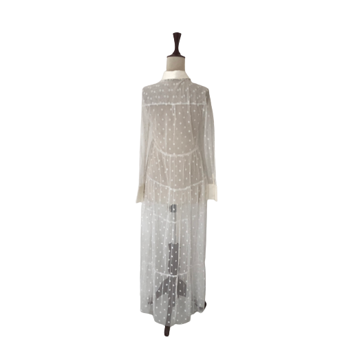 ZARA White Net Collared Dress | Pre Loved |