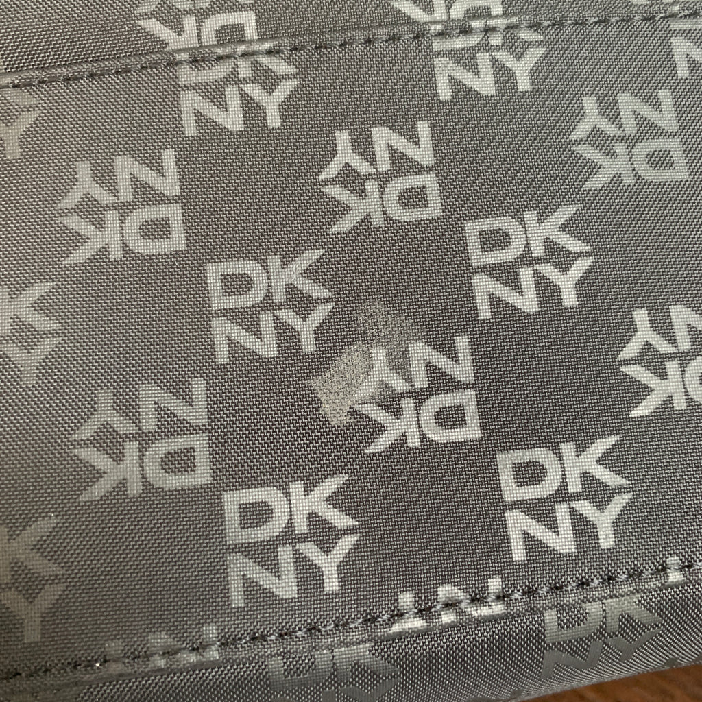 DKNY Black Nylon Logo Print Shoulder Bag | Pre Loved |