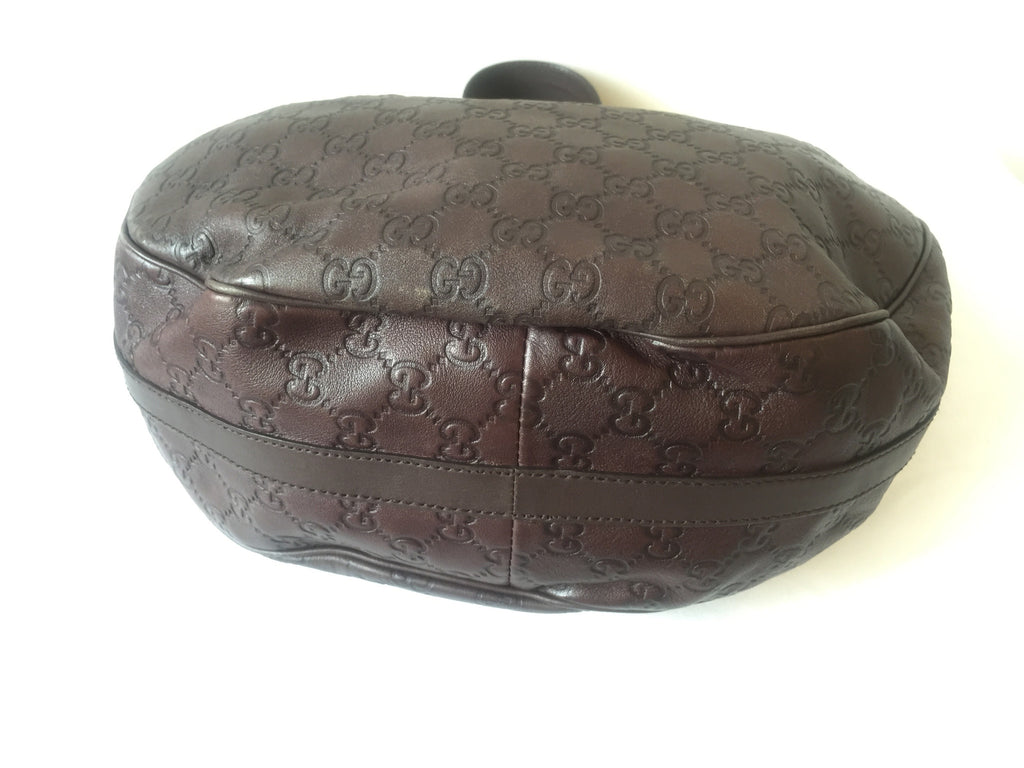 Gucci Monogram Leather Hobo | Gently Used | - Secret Stash