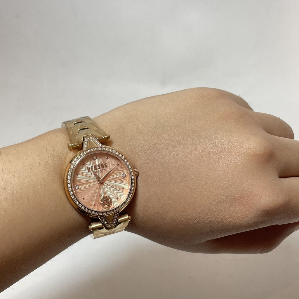 Versus Versace Crystal VSPCI3717 Rose Gold Bracelet Watch | Gently Used |