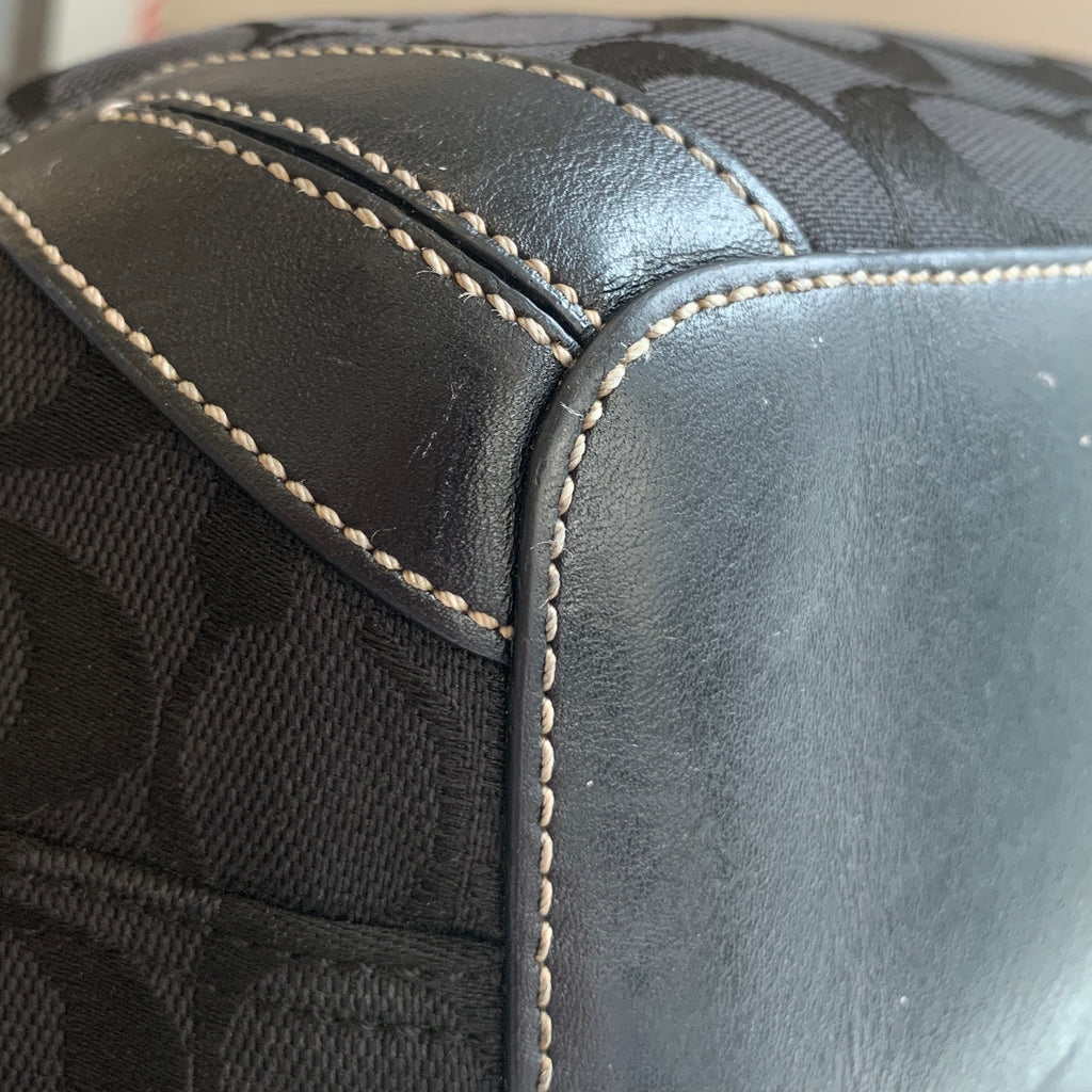 Coach Black Logo Tote Bag | Gently Used |