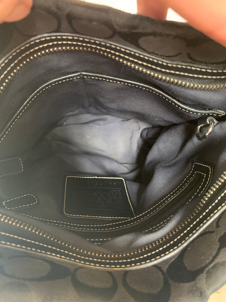 Coach Black Logo Tote Bag | Gently Used |