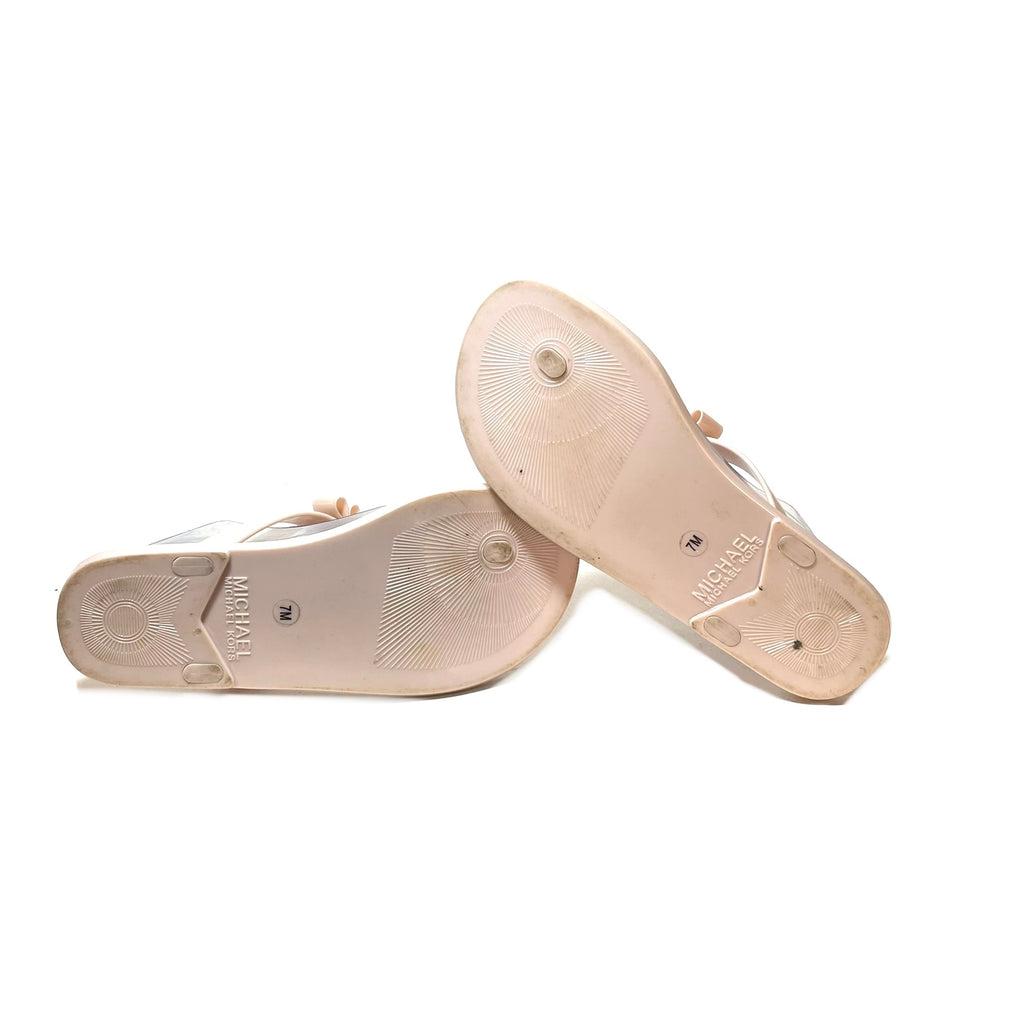 Michael Kors Pink Jelly 'Caroline' Thong Sandals | Pre Loved |