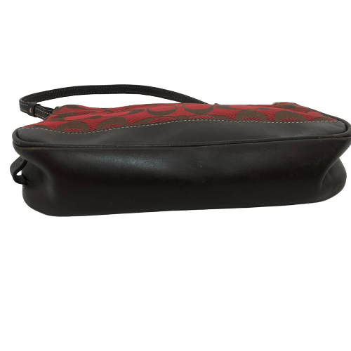 Coach Brown and Red Monogram Mini Bag | Pre Loved |