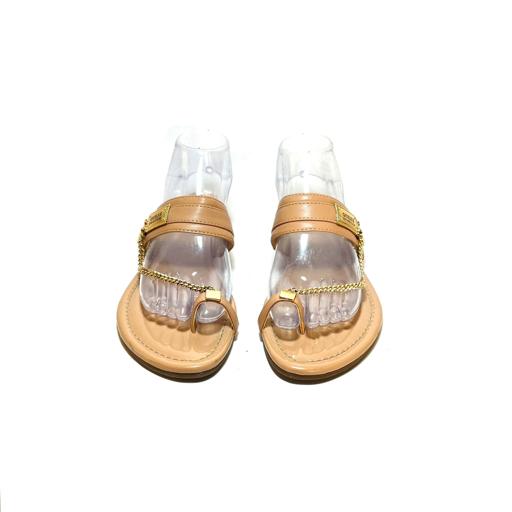 Guess 'Landen' Beige Chain Sandals | Pre Loved |