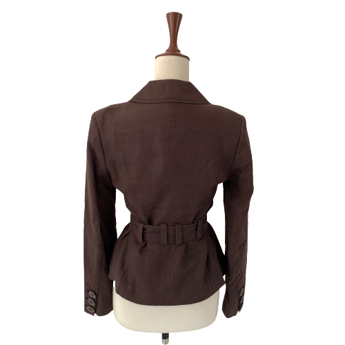 NEXT Brown Linen Jacket & Pants Set | Pre Loved |