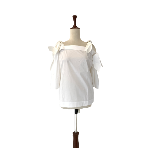 Banana Republic White Knot Off-Shoulder Top | Brand New |