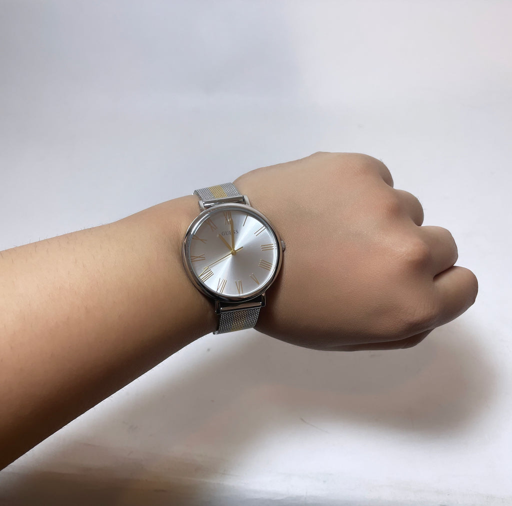 Guess Silver Two-Toned Stainless Steel Watch | Gently Used |