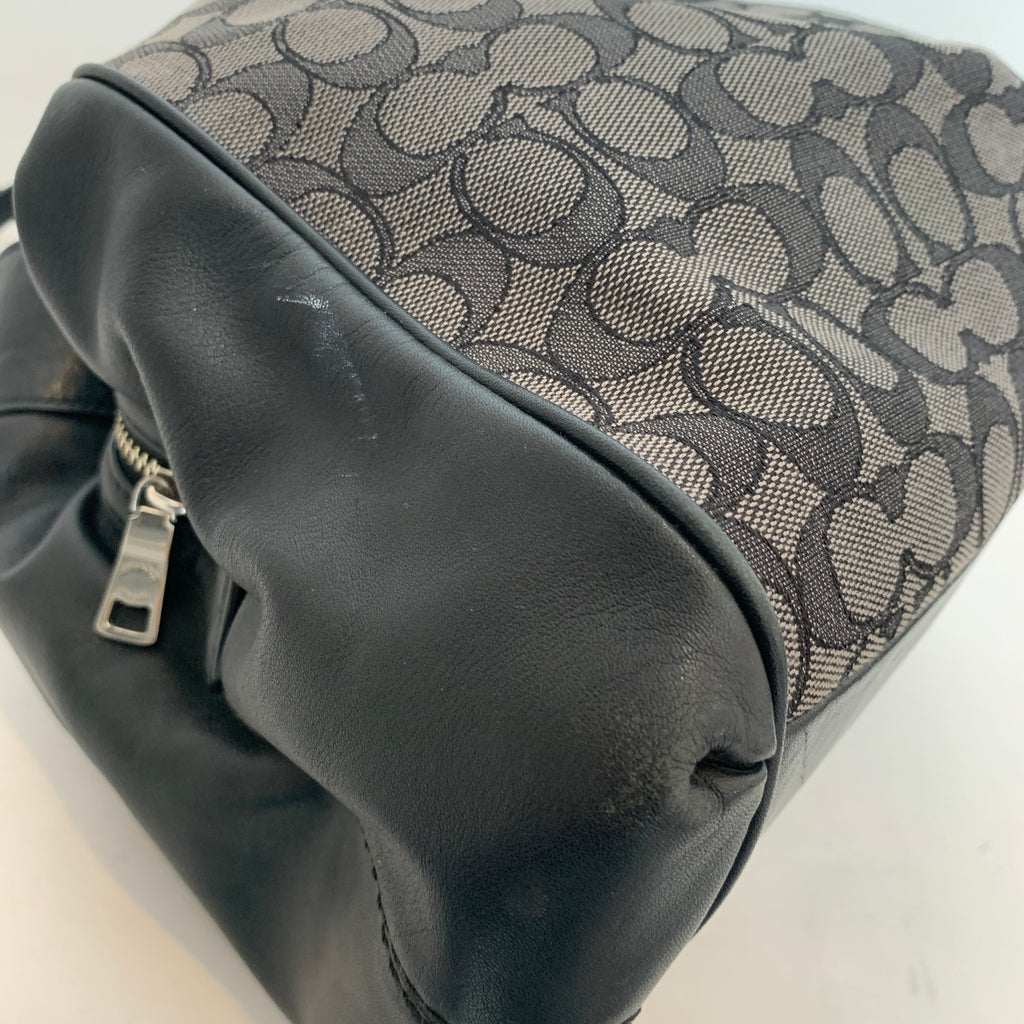 Coach Black Monogram Shoulder Bag | Pre Loved |