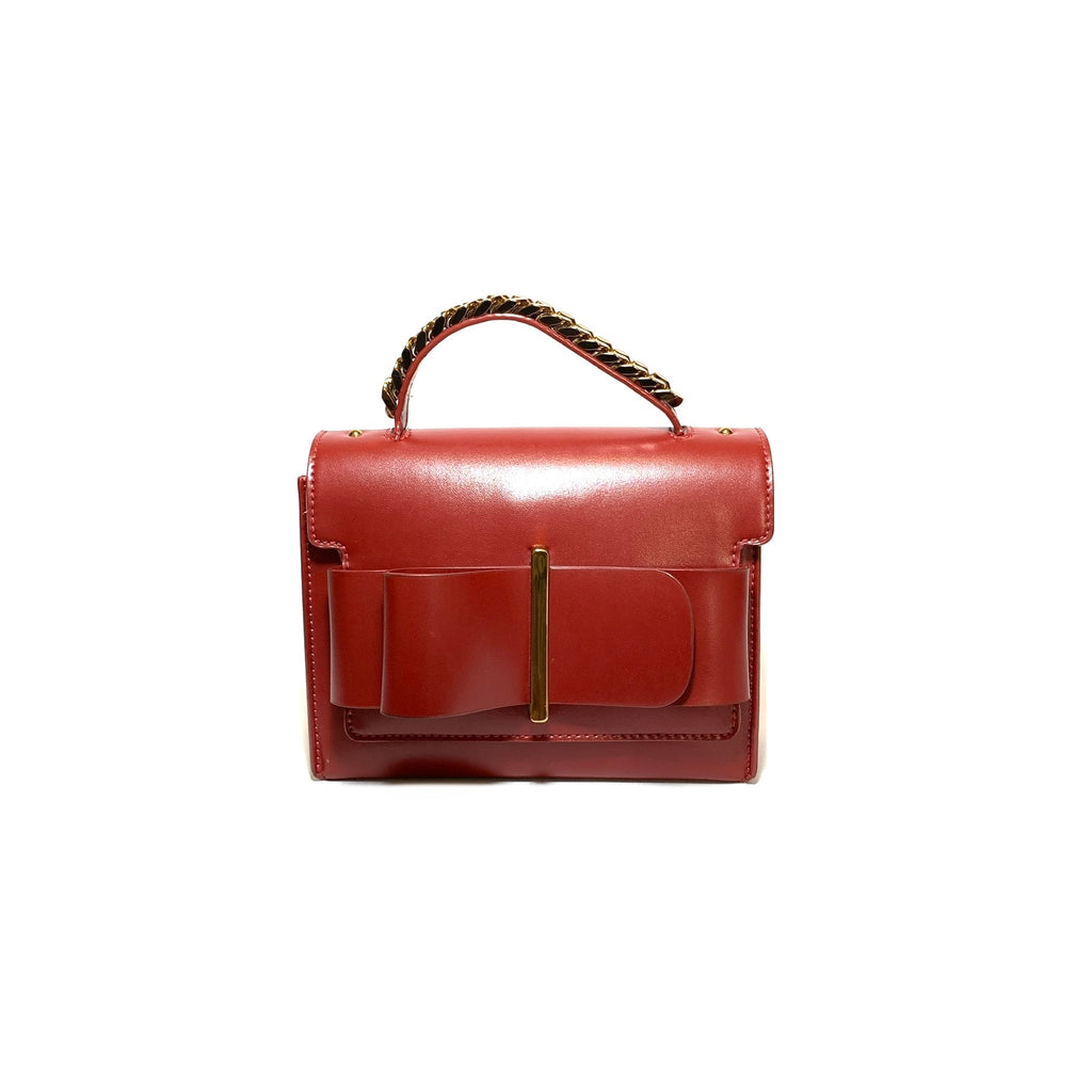 Charles & Keith Rust-Red Chain Small Satchel | Gently Used |