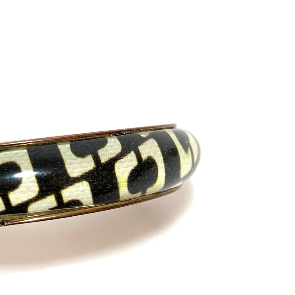 Diane Von Furstenberg Black & White Printed Bangle | Pre Loved |