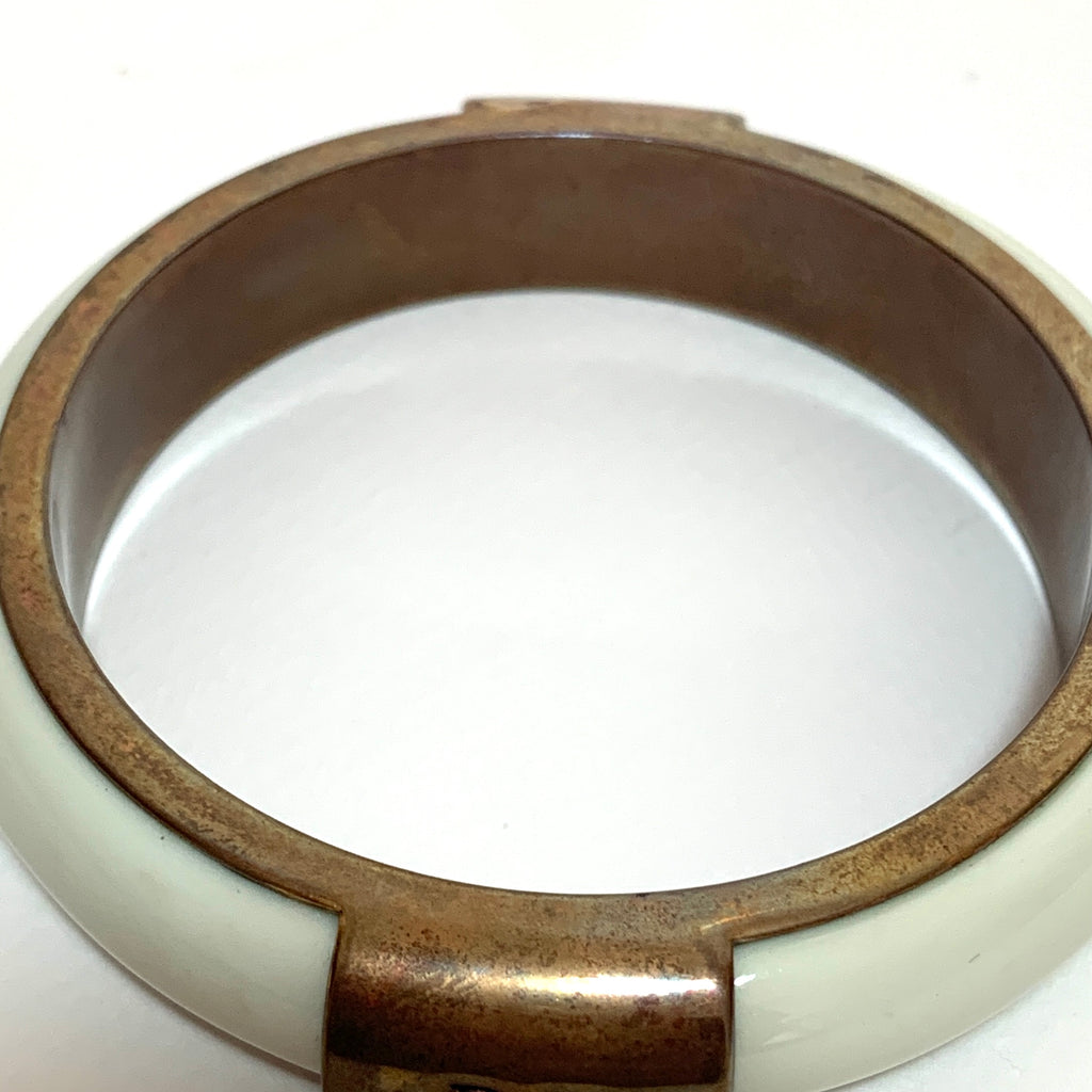 Diane Von Furstenberg White Bangle | Pre Loved |