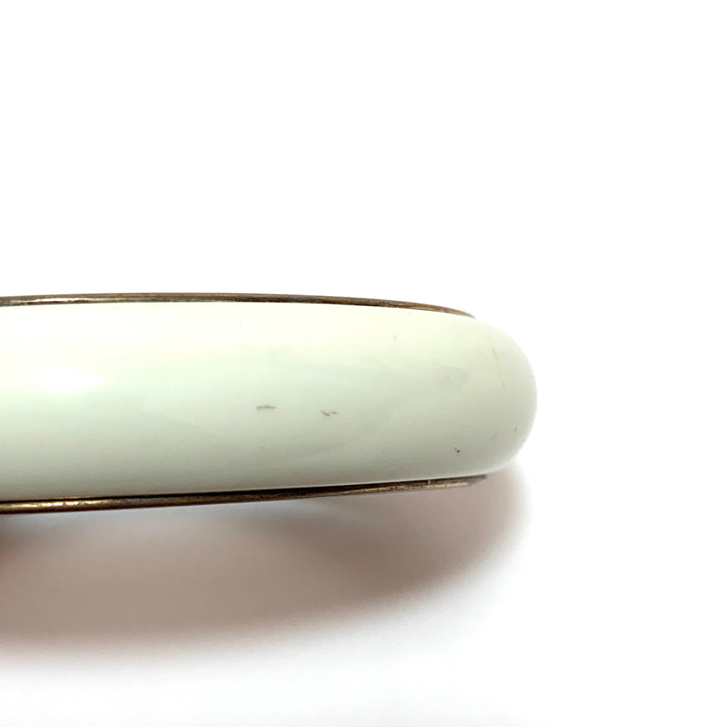 Diane Von Furstenberg White Bangle | Pre Loved |