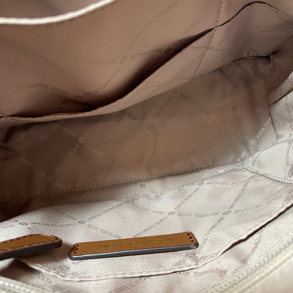 Michael Kors Tan Leather 'Ellis' Gold Studded Tote | Like New |