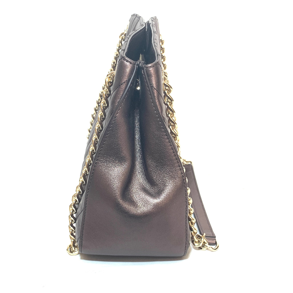 Kate Spade 'Briar Lane' Metallic Quilted Leather Shoulder Bag | Brand New |