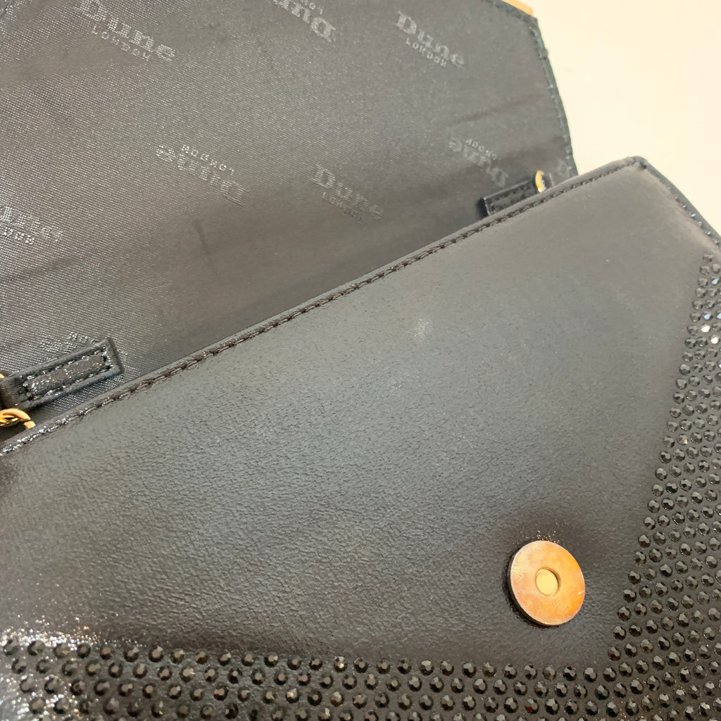 Dune Black Rhinestone Envelope Clutch | Gently Used |