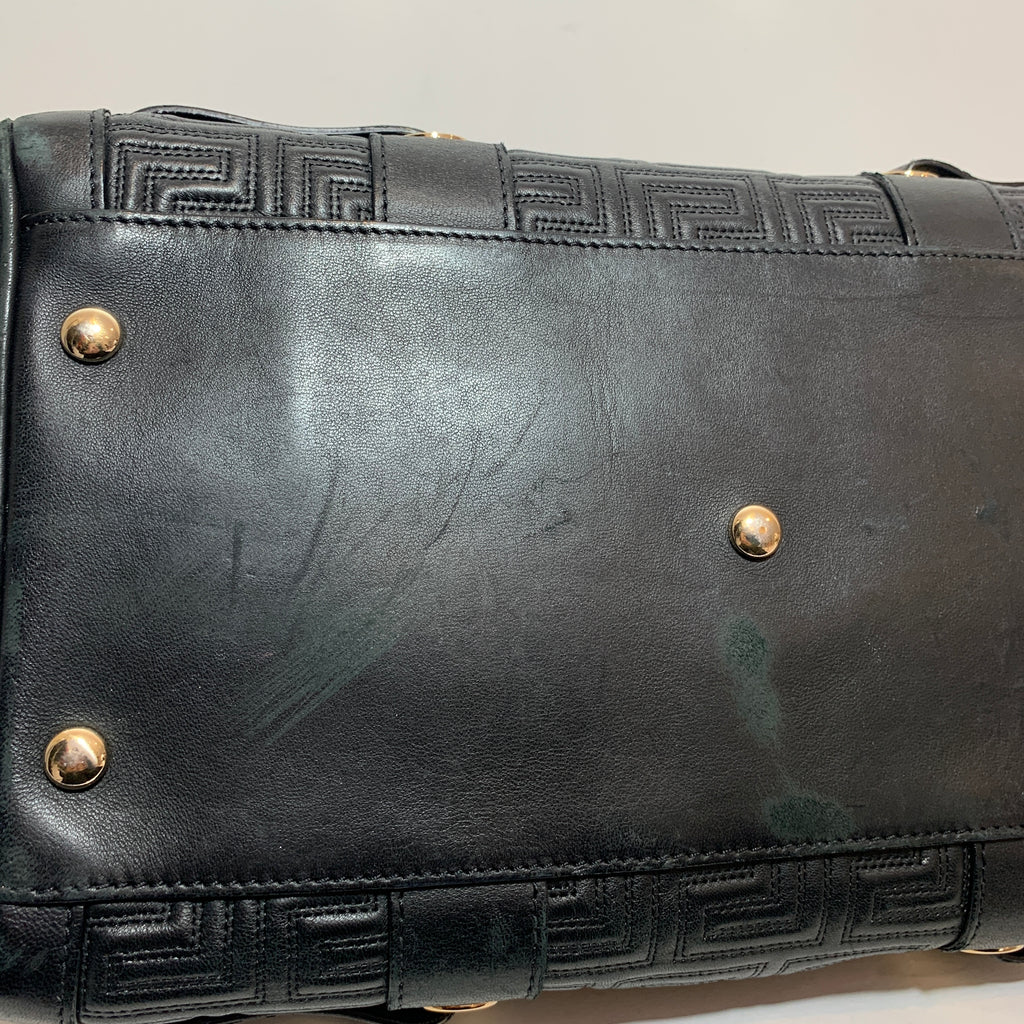 Versace Black Lambskin Leather 'Grab It' Tote | Pre Loved |