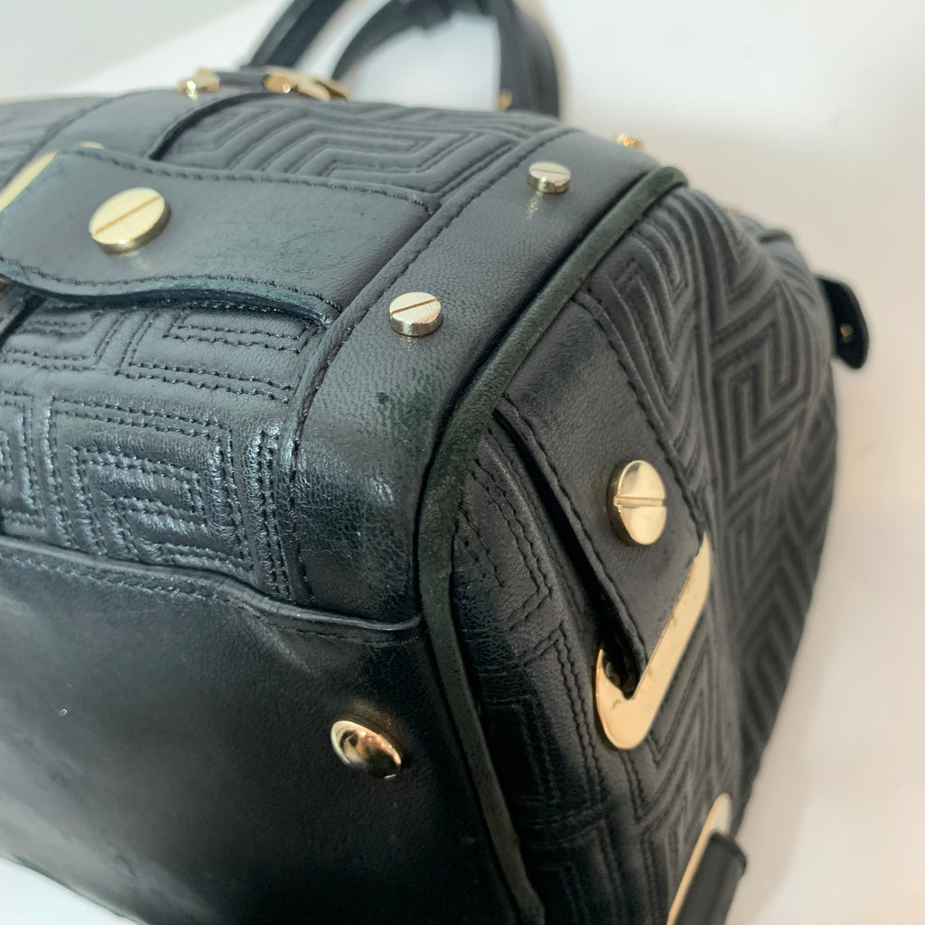 Versace Black Lambskin Leather 'Grab It' Tote | Pre Loved |