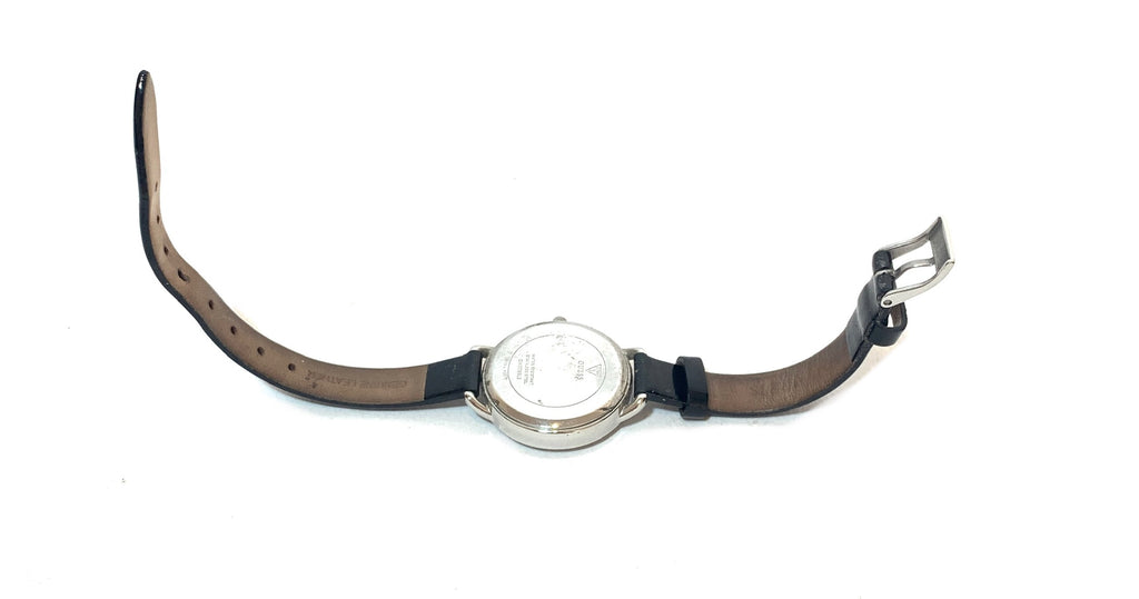 Guess Rhinestone Leather Wristwatch | Pre Loved |