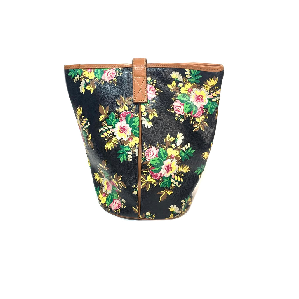 Kenzo Printed Leather Floral Bucket Bag | Pre Loved |